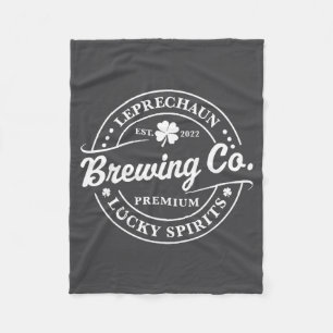 Leprechaun Brewing Company Shirt St Patricks Brewi Fleece Blanket