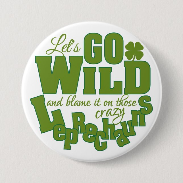 Leprechaun button - large (Front)