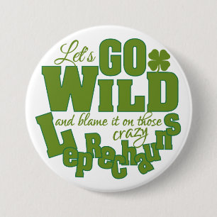 Leprechaun button - large