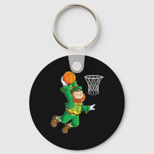 Leprechaun Bysketbyll Dunk St Patricks Day Boys Me Key Ring