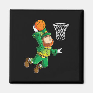Leprechaun Bysketbyll Dunk St Patricks Day Boys Me Magnet
