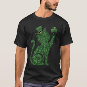 Leprechaun Cat St Patricks Day Cute Irish Cat Love T-Shirt