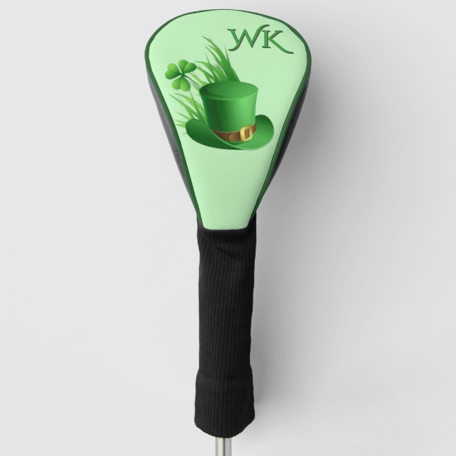  Leprechaun Clove Hat in Grass Monogram Golf Head Cover (Front)