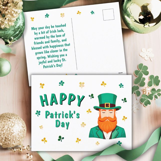 Leprechaun Clover Shamrock Patrick's Day Holiday Postcard (Creator Uploaded)