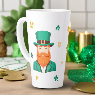 Leprechaun Clover Shamrock Patrick's Day Latte Mug