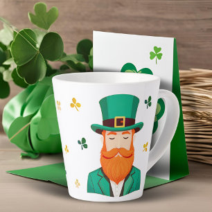 Leprechaun Clover Shamrock Patrick's Day Latte Mug