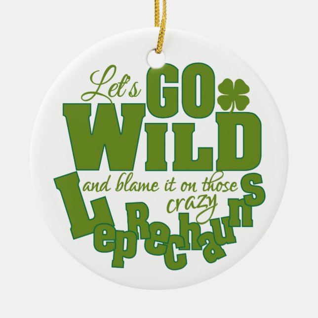 Leprechaun custom ornament (Front)