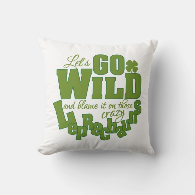 Leprechaun custom throw pillow (Front)