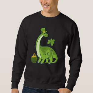 Leprechaun Dinosaur Shamrock St Patricks Day Anima Sweatshirt