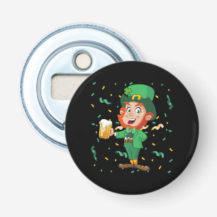 Leprechaun Drinking Beer St. Patrick's Day Bottle Opener