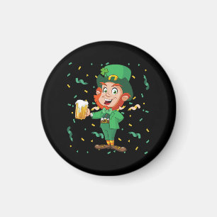 Leprechaun Drinking Beer St. Patrick's Day Magnet