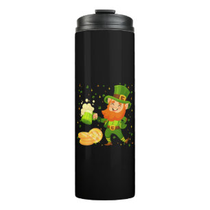 Leprechaun Drinking Beer St. Patrick's Day Thermal Tumbler