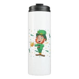 Leprechaun Drinking Beer St. Patrick's Day Thermal Tumbler