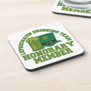 Leprechaun Drinking Team coasters