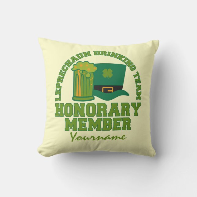 Leprechaun Drinking Team custom pillows (Front)