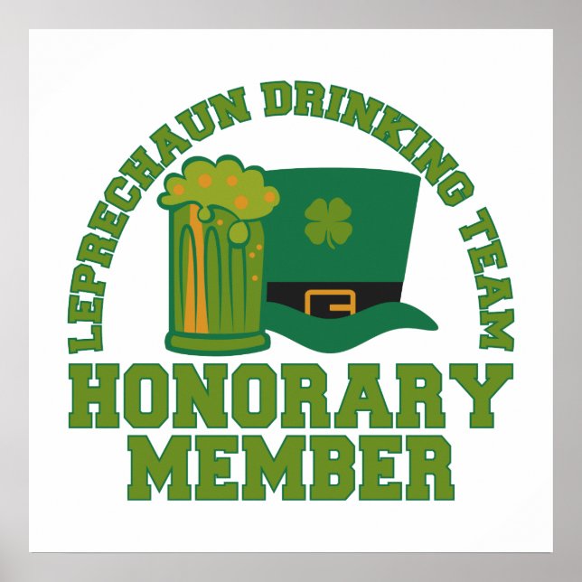 Leprechaun Drinking Team custom poster (Front)