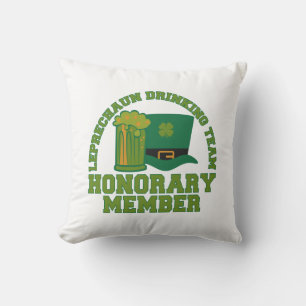 Leprechaun Drinking Team custom throw pillow