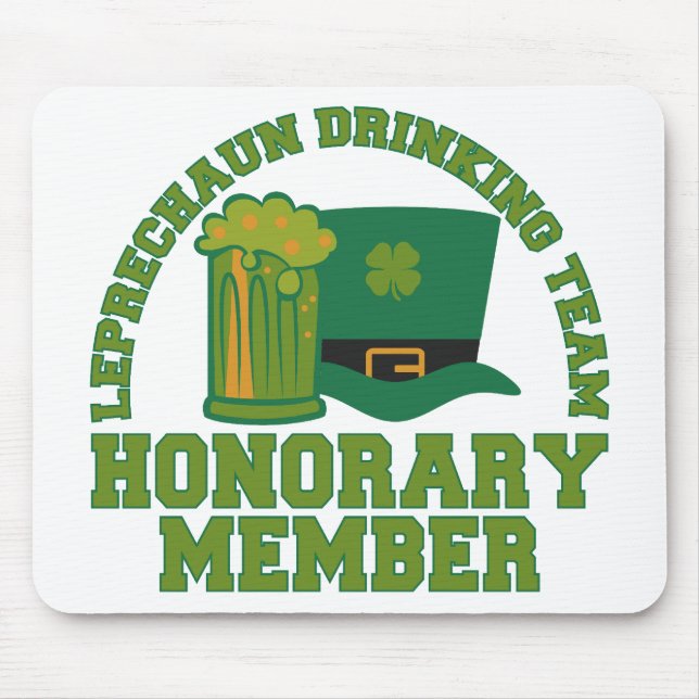 Leprechaun Drinking Team mousepad (Front)