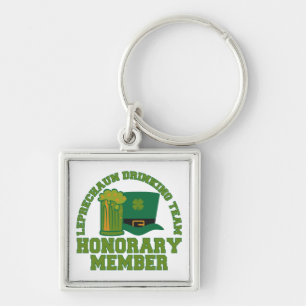 Leprechaun Drinking Team premium key chain