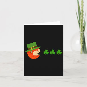 Leprechaun Eating Shamrocks Funny St Patrick Day V Card