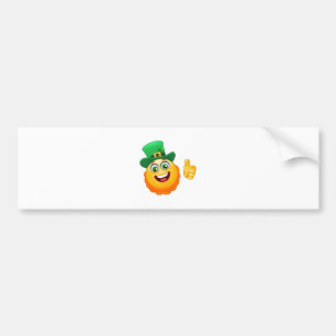 leprechaun emoji bumper sticker