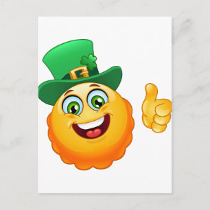 leprechaun emoji postcard