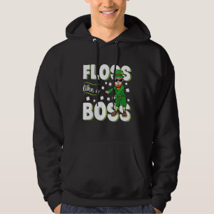 Leprechaun Floss Like A Boss St Patricks Day Boys  Hoodie