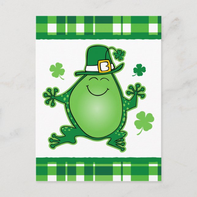 Leprechaun Frog Postcard (Front)