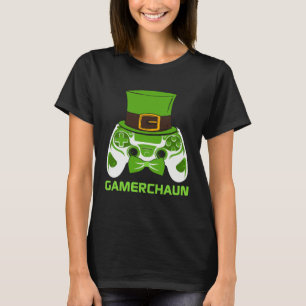 Leprechaun Gamer St Patricks Day Lucky Irish Gamin T-Shirt