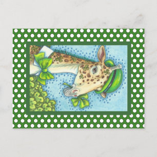 LEPRECHAUN GIRAFFE, ST. PATRICK'S DAY POSTCARD
