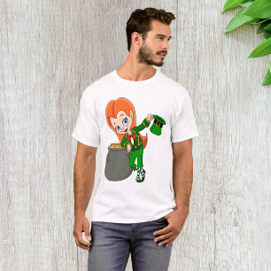 Leprechaun Girl Mens T-Shirt