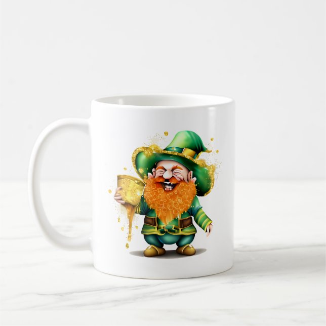 Leprechaun gnome gold mug lucky mystical elf (Left)