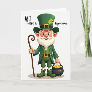 Leprechaun Gold Coins Faux Foil Card