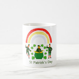 Leprechaun Gold pot Rainbow St Patrick's Day Coffee Mug