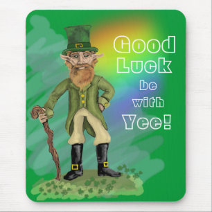 Leprechaun: Good Luck be with, Yee! ~mousepad Mouse Pad