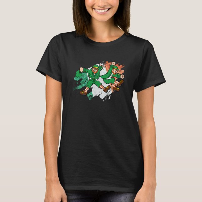 Leprechaun Griddy Dance St Patrick's Day Boys Girl T-Shirt (Front)