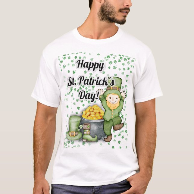 Leprechaun Happy St. Patrick’s Day T-Shirt (Front)