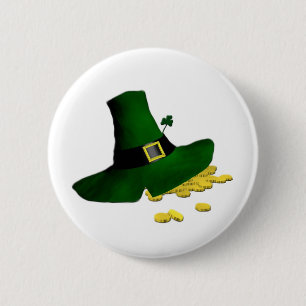 Leprechaun Hat 6 Cm Round Badge