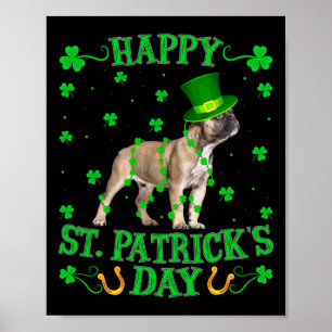 Leprechaun Hat French Bulldog St. Patrick's Day  Poster