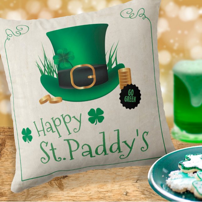 Leprechaun Hat Happy St. Paddy's ID636 Cushion (Creator Uploaded)