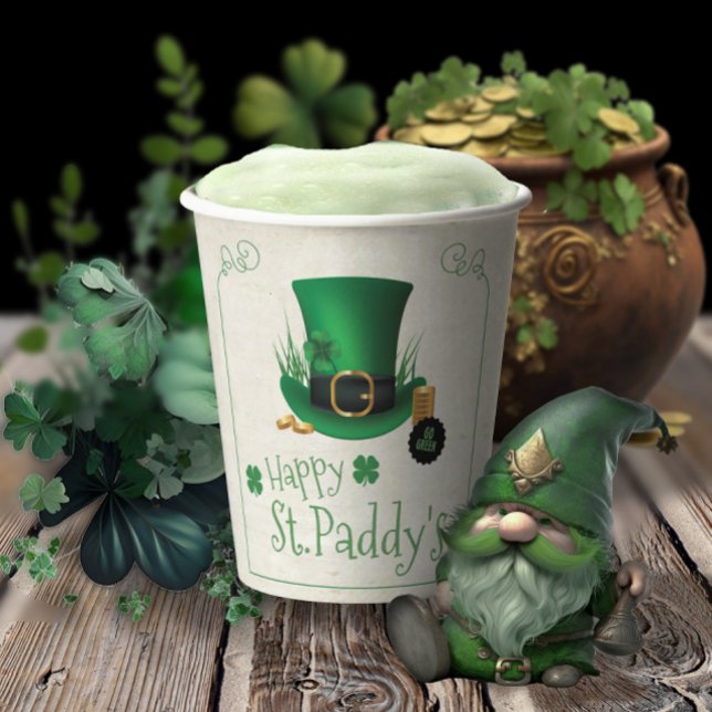 Leprechaun Hat Happy St. Paddy's ID636 Paper Cups (Creator Uploaded)