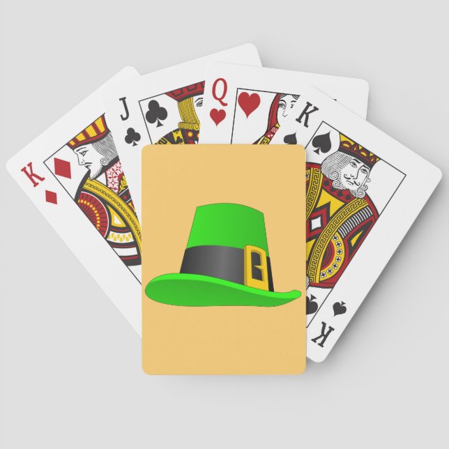 Leprechaun Hat With Buckle Playing Cards (Back)