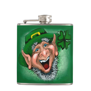 leprechaun hip flask