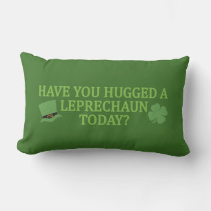 Leprechaun Hug throw pillow