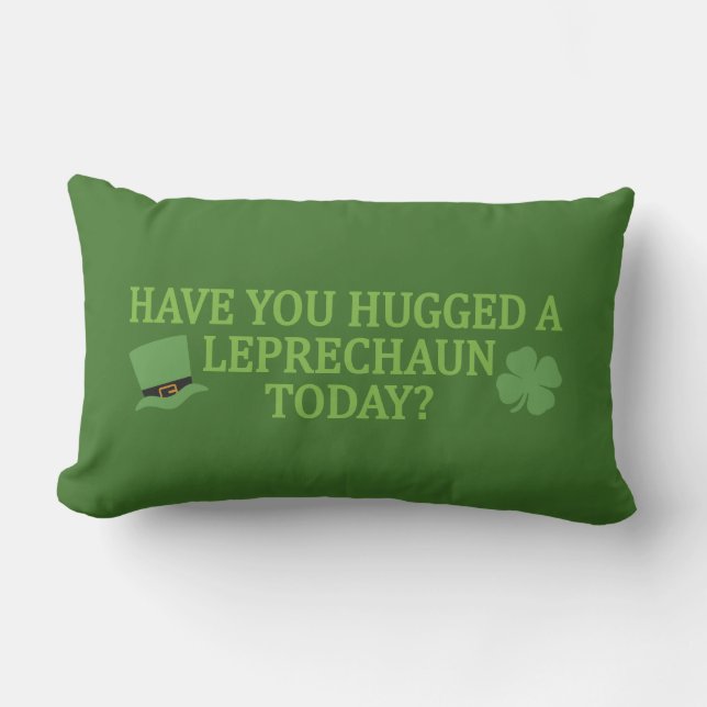 Leprechaun Hug throw pillow (Front)