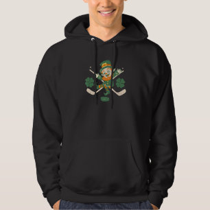 Leprechaun Ice Field Hockey Funny St Patricks Day  Hoodie