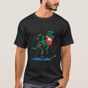Leprechaun Ice Field Hockey Funny St Patricks Day T-Shirt