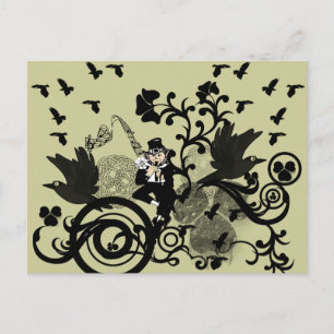 Leprechaun in Black Postcard