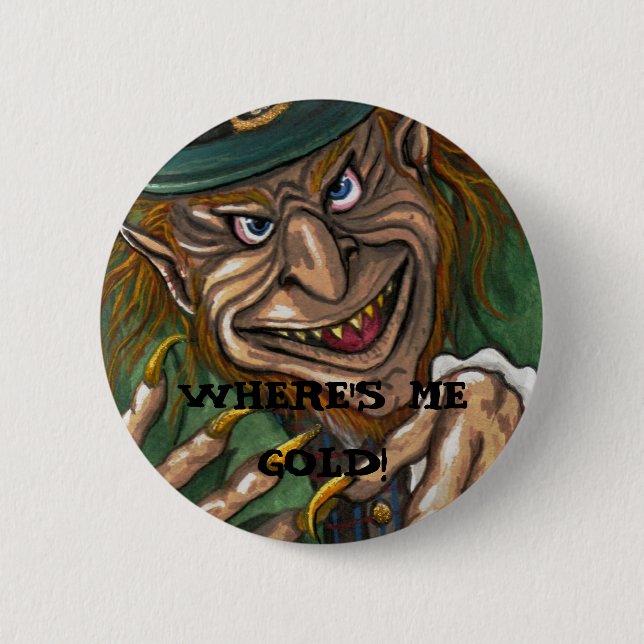 LEPRECHAUN Irish Button (Front)