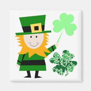 Leprechaun Irish Folklore  Fairy  Elf Art Cute Fun Magnet